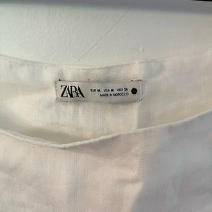 White Linen Zara Crop Top